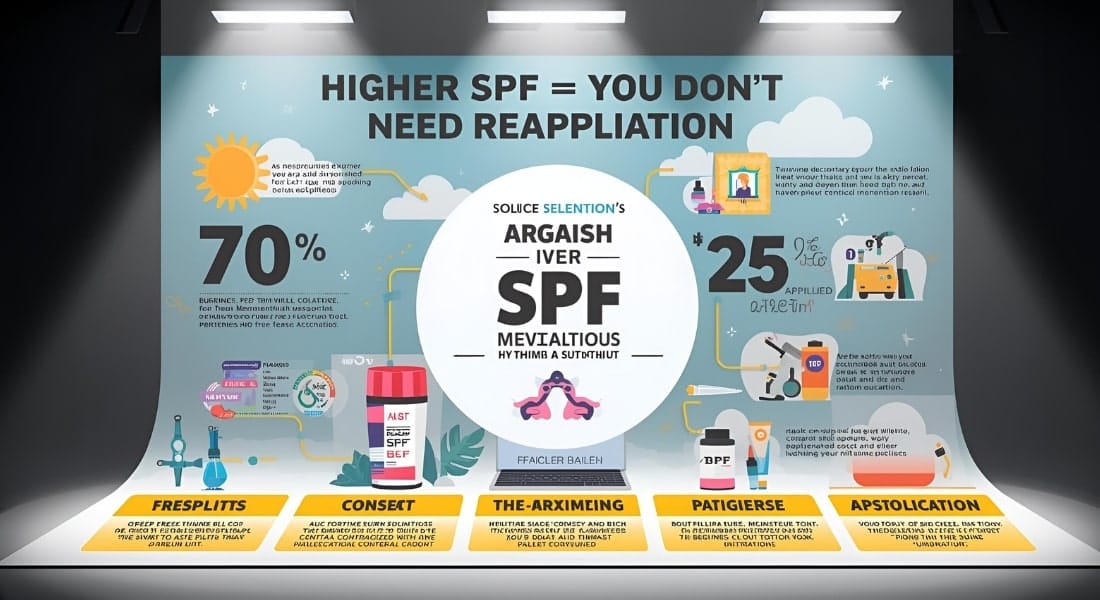 Myth 1 Higher SPF = You Don’t Need Reapplication