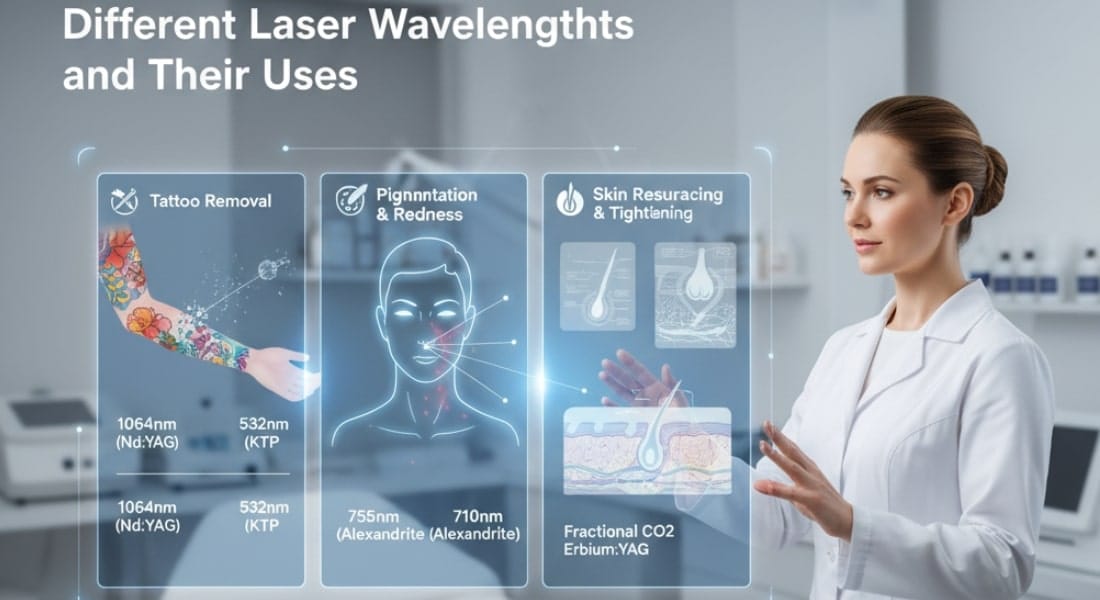 different laser wavelengths and their uses